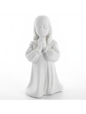 Hansen Classics Porcelain Figurine Faith Girl Praying Statue 1984 Vintage